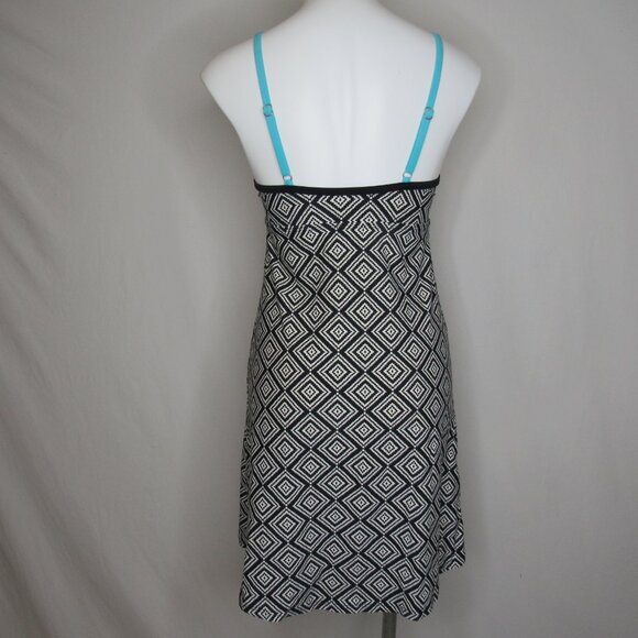 Title Nine Black Abstract Print Stretch Coverup Swimdress Women's S Small - Picture 3 of 8